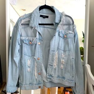 Forever 21 ripped Jean jacket
